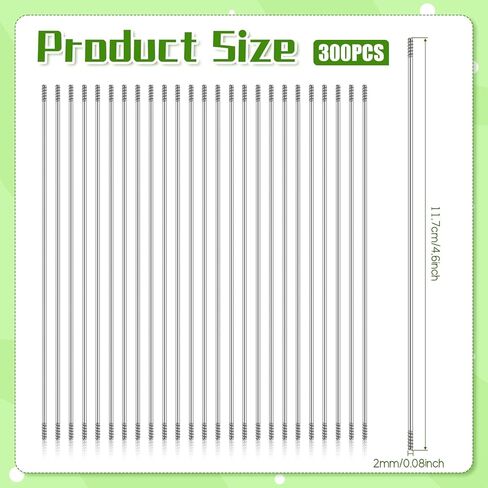 300 Pcs Pen Extenders for Beadable Pens, 4.6 Inch Rust-Resistance Stainless Steel Metal Blank Bars for Beadable Pens Beadabled Pen Extender Rods for Craft Making Supplies in Kuwait