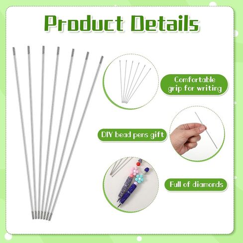 300 Pcs Pen Extenders for Beadable Pens, 4.6 Inch Rust-Resistance Stainless Steel Metal Blank Bars for Beadable Pens Beadabled Pen Extender Rods for Craft Making Supplies in Kuwait