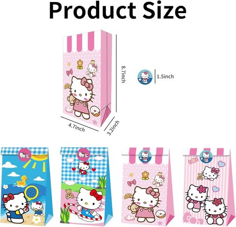 ZWYAN 24 Pcs Anime Gift Bags, Cartoon Gift Wrap Bags, Small Candy Bag, Plus 4 Adorable Stickers as a gift in Saudi Arabia