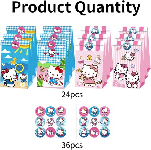 ZWYAN 24 Pcs Anime Gift Bags, Cartoon Gift Wrap Bags, Small Candy Bag, Plus 4 Adorable Stickers as a gift in Saudi Arabia