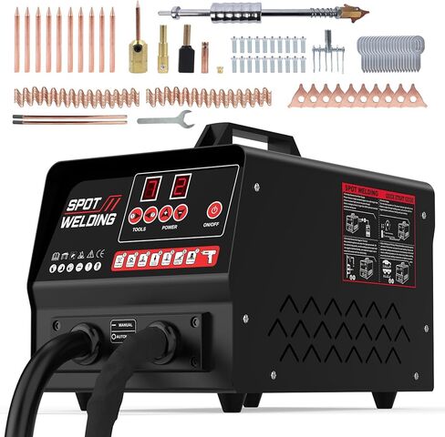 طقم إصلاح دنت اللحام، آلة لحام بقع الجسم الأوتوماتيكية 4200 أمبير مع دليل/أوتوماتيكي و7 أوضاع لحام، لحام مسمار لإصلاح دنت السيارة/الشاحنة/الدراجة النارية (110 فولت 3500 وات) in Kuwait