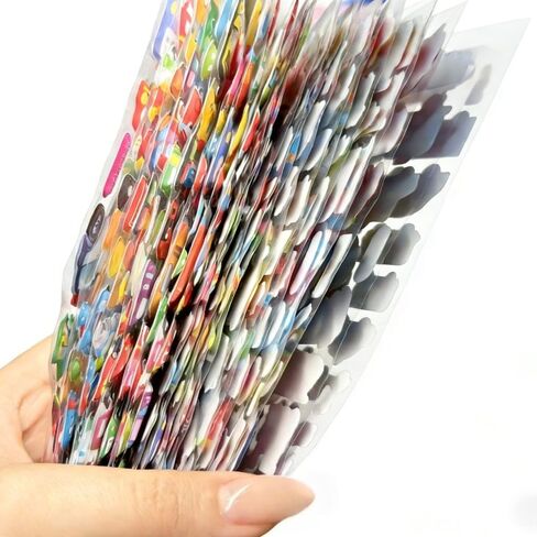 12 Sheets Dinosaur Theme 3D Puffy Stickers, 200+ Counts Decorative Stickers for Craft & Scrapbooking Projects in Kuwait