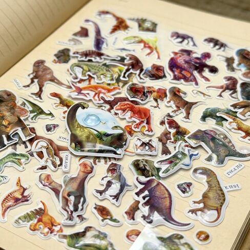 12 Sheets Dinosaur Theme 3D Puffy Stickers, 200+ Counts Decorative Stickers for Craft & Scrapbooking Projects in Kuwait