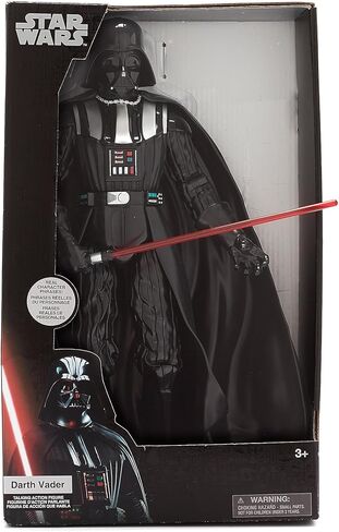 Disney Store Official Darth Vader Talking Action Figure - 13 Inch Interactive Star Wars Toy with Lightsaber - Articulated Kid Toy with Light & Sound Effects in Kuwait