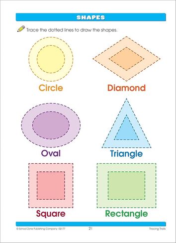 School Zone Tracing Trails Workbook: 32 Pages, Preschool, Pre-Writing, Intro to Shapes, Alphabet, Numbers, Ages 3 to 5 (Little Hand Helper Book Series) in Kuwait