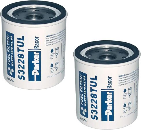 S3228TUL Racor Fuel Filter Water Sep (Pack of 2) 10 Microns Aquabloc Marine Gasoline (320R-RAC-01/02, 490R-RAC-01) in Kuwait