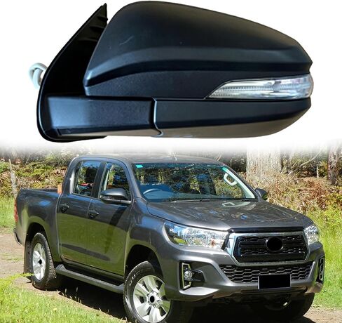 Passenger Side Mirror Replacement Compatible with 2015-2023 Toyota HILUX REVO Rearview Mirrors Side View Mirror Car Rear View Mirrors Accessories Electric Adjustment, Turn Light, Power Folding in Saudi Arabia