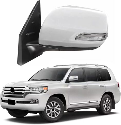 Passenger Side Mirror Compatible with 2018 2019 2020 2021 2022 Toyota Land Cruiser Side Door Mirrors Rearview Mirrors Assembly Car Rear View Mirror Accessories Electric Adjustment, Turn Light in Saudi Arabia
