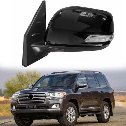 Passenger Side Mirror Compatible with 2018 2019 2020 2021 2022 Toyota Land Cruiser Side Door Mirrors Rearview Mirrors Assembly Car Rear View Mirror Accessories Electric Adjustment, Turn Light in Saudi Arabia