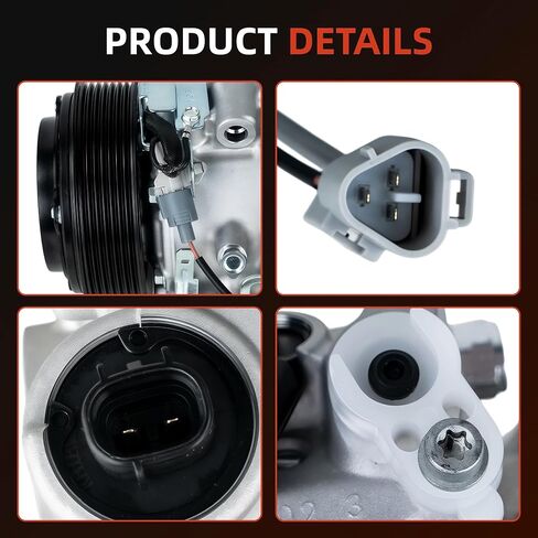 Air Conditioner AC Compressor with Clutch Compatible with Toyota Camry 3.5L 2012-2017, Avalon 3.5L 2013-2018, Highlander 2011-2013, Sienna 2011-2016, Lexus ES350 2012-2018, RX350 2010-2015,CO29042C in Saudi Arabia