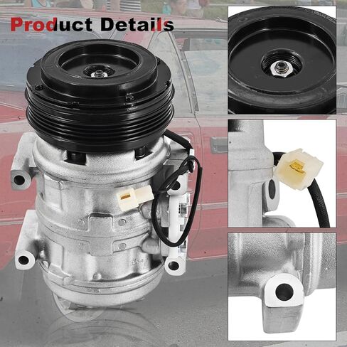 4710136 A/C Compressor Kit Compatible with Toyota MR2 1.6L 1985 1986 1987 1988 1989 W/4 Grooves Pulley 471-0136 68385 in Saudi Arabia