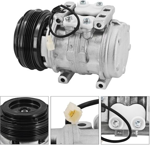 4710136 A/C Compressor Kit Compatible with Toyota MR2 1.6L 1985 1986 1987 1988 1989 W/4 Grooves Pulley 471-0136 68385 in Saudi Arabia