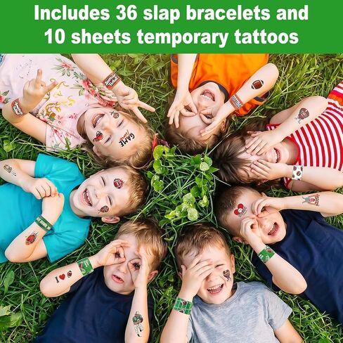 136 Pcs Football Party Favors - 36 Pcs Football Slap Bracelets & 100 Pcs Tattoos Footballs Themed Birthday Supplies Decorations Classroom Prizes Gifts in Kuwait