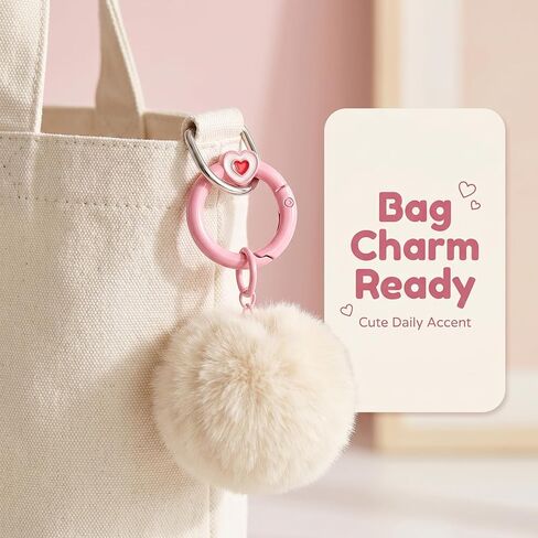 13Pcs Cute Spring O Ring Clasp Clip,Heart Shape Spring Snap Clasp Hook for Handbag & Keys,Jewelry Clasps, Lanyard,Keychain Making Findings in Saudi Arabia