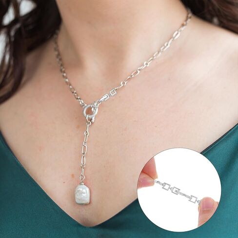 8 Pcs Necklace Extenders, Gold & Silver Bracelet Extender Watch Extender Clasp, Foldover Extension Jewelry Clasps Jewelry Making Repair Kit for Necklace Anklets Bracelet in Kuwait