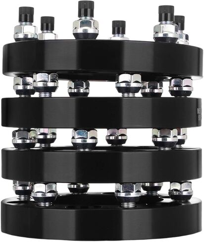 فواصل عجلات Betthand 4PK 6x5.5 إلى 6x5.5 (6x139.7 مم)، تجويف محور مركزي 108 مم، خيط مسامير M12x1.5، سمك 1 بوصة (25.4 مم) لسيارة Toyota Tacoma، 4Runner، Tundra، FJ Cruiser in Kuwait