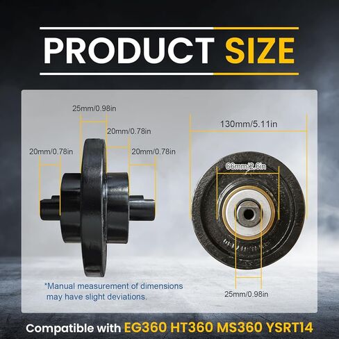 Rear Idler Wheel for Mini Skid Steer Track Loader Compatible with EG360 HT360 MS360 YSRT14, Forged Steel Construction, Double Sealed Bearing, Undercarriage Replacement Part in Kuwait