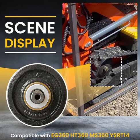 Rear Idler Wheel for Mini Skid Steer Track Loader Compatible with EG360 HT360 MS360 YSRT14, Forged Steel Construction, Double Sealed Bearing, Undercarriage Replacement Part in Kuwait