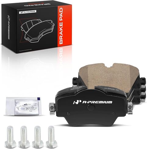 A-Premium Front Ceramic Brake Pads Set Compatible with BMW, Mini and Toyota Models - 330i, X3, 430i xDrive, X1, Cooper Countryman, 230i, X4, X2, Z4, GR Supra, Cooper Clubman, 4-Pack in Kuwait