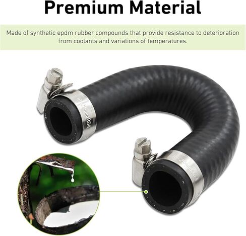 Heater Core Bypass Hose, Heater Core Bypass Cooling Crossover with Clamps, OE #551699, Compatible with LS1 LSX LS2 LS3 LQ4 LQ9 (Black) in Saudi Arabia