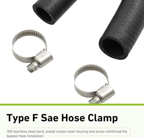Heater Core Bypass Hose, Heater Core Bypass Cooling Crossover with Clamps, OE #551699, Compatible with LS1 LSX LS2 LS3 LQ4 LQ9 (Black) in Saudi Arabia