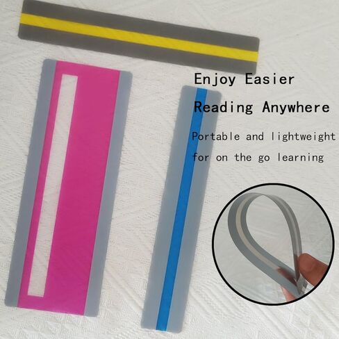 Guided Reading Strips with Colored Overlays, Line Tracking Bookmarks for Dyslexia Students, Visual Reading Aids (16 Pack) in Saudi Arabia