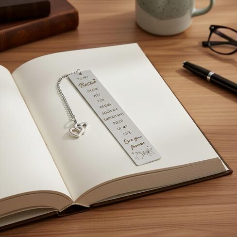 Bestie Christmas Gifts for Women Metal Bookmark Best Friend Friendship Gifts Book Accessories Thank You Birthday Coworker Leaving Graduation Galentiens Day Gift Ideas for Work Bestie BFF Soul Sister in Saudi Arabia