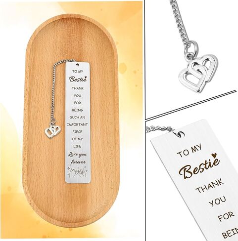 Bestie Christmas Gifts for Women Metal Bookmark Best Friend Friendship Gifts Book Accessories Thank You Birthday Coworker Leaving Graduation Galentiens Day Gift Ideas for Work Bestie BFF Soul Sister in Saudi Arabia