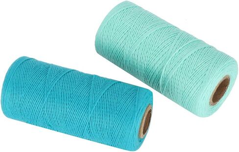 2 Rolls 8/4 Warp Yarn Pure Cotton for Knitting, Tatting, Carpet, Tapestry & Crafts, Hand Sewing Thread in Kuwait
