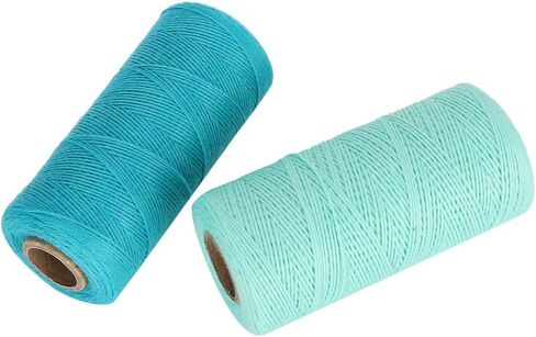 2 Rolls 8/4 Warp Yarn Pure Cotton for Knitting, Tatting, Carpet, Tapestry & Crafts, Hand Sewing Thread in Kuwait