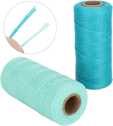 2 Rolls 8/4 Warp Yarn Pure Cotton for Knitting, Tatting, Carpet, Tapestry & Crafts, Hand Sewing Thread in Kuwait