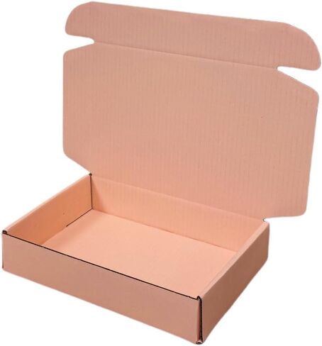 12 Pcs 14.2 x 11.8 x 2.4 inches Large Szie Corrugated Cardboard Gift Boxes Recyclable Shipping Boxes for Mailing & Holidays, Wedding, Birthday, Gifts Packaging (Powder Pink, 14.2 x 11.8 x 2.4") in Kuwait