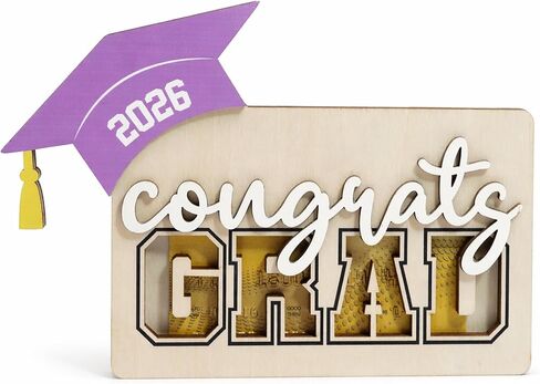 Graduation Money Holder 2026, Wooden Graduation Card Holder Gift, Graduation Gift Card Holder for Cash Gift, Congrats Grad Gift for Him Her, Graduation Money Card Holder in Saudi Arabia