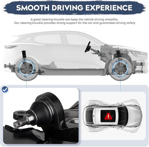 TadaMark Front Steering Knuckles & Wheel Bearing Hub Assembly fit for Honda Civic 1.7L 2001 2002, Left Driver and Right Passenger Side in Kuwait