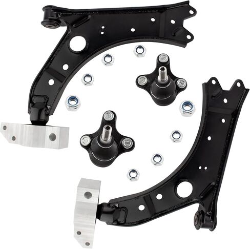 BOXI 4pc Front Lower Control Arms w/Ball Joints Fit for Audi A3 VW Golf GTI 2006-2011 | for VW EOS 2007-2011 | for Jetta 2005-2012 | R32 2008 | for Rabbit 2006-2009 | K620141 K620143 K80663 K80662 in Kuwait