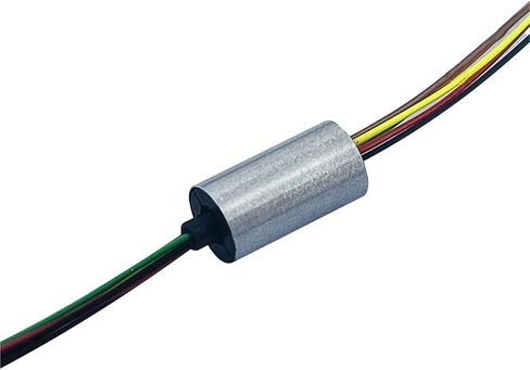 1PCS 48V Low-power Conductive Slip Ring Dia 6/6.5/7.9/8.5mm Aluminum Alloy Outer Shell Mini No-Flange Rotation Collector Ring(Dia 6mm 6CH 1A) in Saudi Arabia
