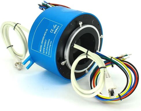 1pc Gigabit Ethernet Slip Ring with Bore 50mm OD119mm 1 Channel Gigabit 6 Wire 10A Ethernet Sliprings with GJ45 Male Connector in Saudi Arabia