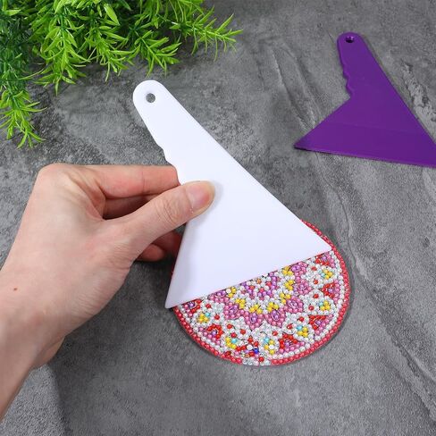 4Pcs Diamond Art Alignment Tools, Ymapinc Diamond Art Straightening Tool, Accessories Kit for DIY Diamonds & Repair Supplies Accessories (White, Purple) in Kuwait