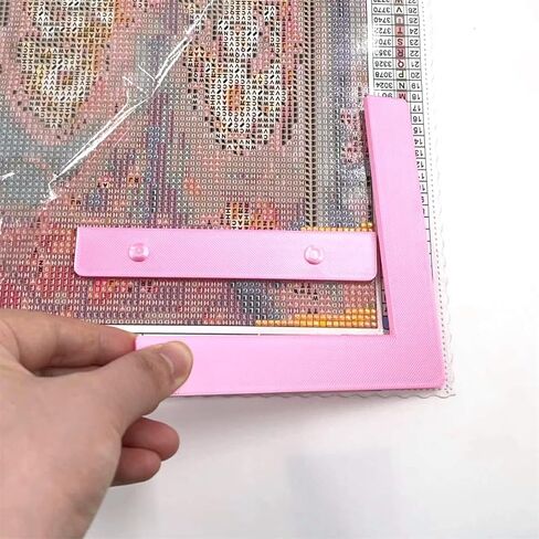 Diamond Painting Alignment Tool Set - 3Pcs Positioning Ruler Kit with L-Shaped, T-Shaped and Straight Rulers, Precision Canvas Alignment Tools for 5D Diamond Art, Perfect for Beginners and Hobbyists in Kuwait