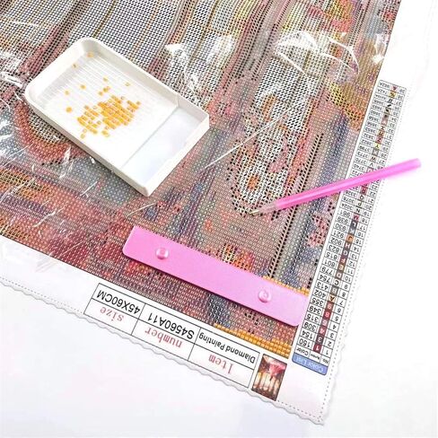 Diamond Painting Alignment Tool Set - 3Pcs Positioning Ruler Kit with L-Shaped, T-Shaped and Straight Rulers, Precision Canvas Alignment Tools for 5D Diamond Art, Perfect for Beginners and Hobbyists in Kuwait
