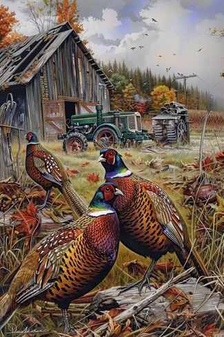 RTZC Diamond Painting Kits - Farm Pheasant Diamond Painting DIY Adult Crystal Cross Stitch Crafts for Wall Decor Bedroom Decor Gift 12x16 Inch in Saudi Arabia