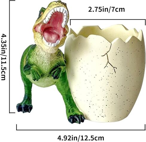 Fun Dinosaur Desk Organizer with Holder for Pens, Pencils & Toothbrush Adorable Kids' Room & Office Decor for Dino Lovers in Kuwait