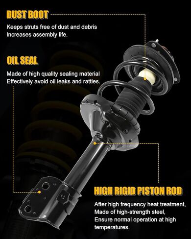 Front Complete Strut Coil and Spring Assembly Fits for 2005-2009 for Subaru for Outback 3L, 2005-2009 for Subaru for Outback 2.5L, Struts Shocks Kit Replace 172566//272566 in Kuwait