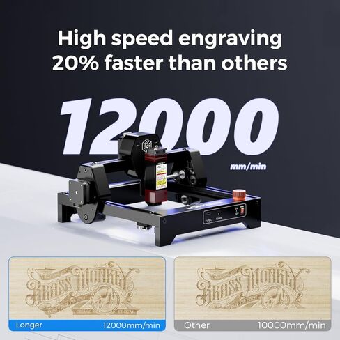 LONGER Laser Engraver – Ray5 mini Portable Laser Engraving and Cutting Machine, 0.04mm Laser Spot, 12000mm/min, Ideal for DIY Projects on Wood, Metal, Acrylic, Leather, and More (3.5W) in Kuwait