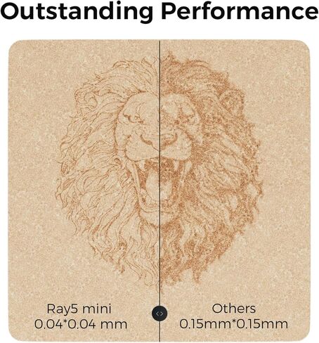 LONGER Laser Engraver – Ray5 mini Portable Laser Engraving and Cutting Machine, 0.04mm Laser Spot, 12000mm/min, Ideal for DIY Projects on Wood, Metal, Acrylic, Leather, and More (3.5W) in Kuwait