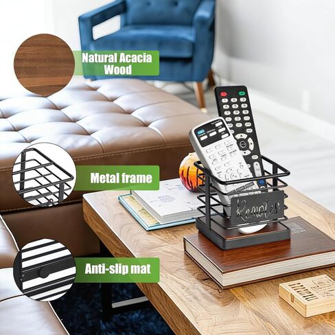 Remote Control Holder, Remote Storage Organizer Caddy (for 2 or 3 Remote Controls),Remote Holder for Table in Kuwait