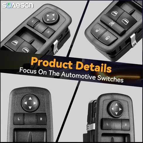 8+13pin 56046553AC جانب السائق لمفتاح الطاقة الرئيسي لنوافذ 2013-2016 Dodge Dart، 2014-2016 JP Cherokee، 2015-2016 Chrysle 200، التحكم في مفتاح نافذة قفل الباب، 68271203AB، 68271203AA، 1S1425 in Kuwait
