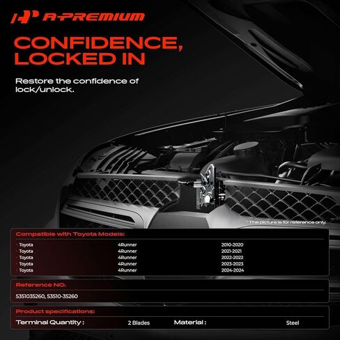 A-Premium Hood Latch Lock Compatible with 2010-2024 Toyota 4Runner, Front Hood Lock Engine Bonnet Latch Assembly in Kuwait