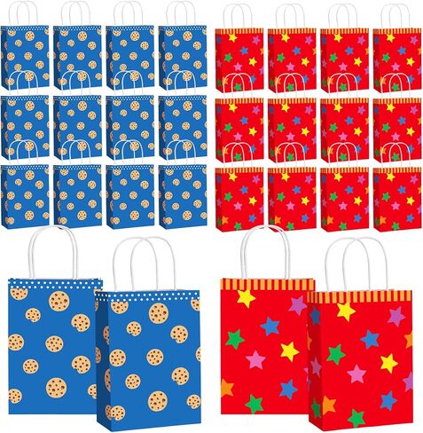 Epakh 24 Pcs Spider Animation Party Gift Bags Cartoon Candy Cookie Paper Bags with Handles for Kids Adults Birthday Party Favors in Kuwait