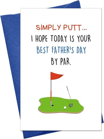 Funny Father’s Day Card for Dad Humorous Fathers Day Cards for Him Husband Boyfriend Fiance Golf Fathers Day Cards Best Dad Card From Son Daughter Simply Putt You Are The Best Daddy in Saudi Arabia